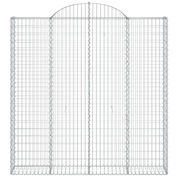 vidaXL Arched Gabion Baskets 13 pcs 200x30x200/220 cm Galvanised Iron