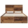 vidaXL Bed Frame with Headboard Old Wood 140 x 190 cm Solid Pine Wood