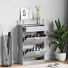 vidaXL Shoe Cabinet Concrete Grey 63x24x104 cm Engineered Wood