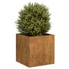 vidaXL Planter Rusty 40x40x40 cm Weathering Steel