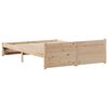 vidaXL Bed Frame without Mattress 150x200 cm King Size Solid Wood Pine