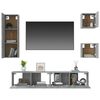 vidaXL 5 Piece TV Cabinet Set Grey Sonoma Engineered Wood