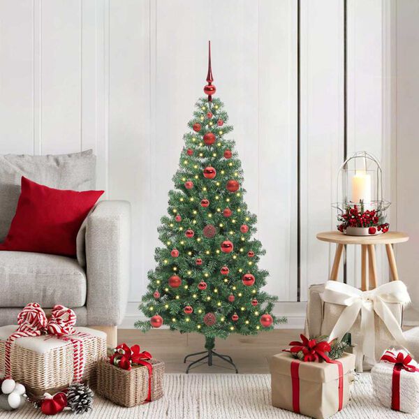 vidaXL Christmas Tree with 150 LEDs with Stand Green 120 cm PVC