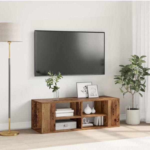vidaXL TV Cabinet Set Old Wood 102 x 35 x 35 cm Engineered Wood