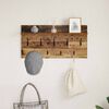 vidaXL Wall-Mounted Coat Rack Old Wood 80 x 40 x 12 cm Engineered wood