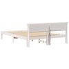 vidaXL Bed Frame with Headboard White 140 x 200 cm Solid Pine Wood