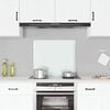 vidaXL Kitchen Backsplash Milk 70 x 60 cm Tempered Glass