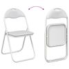 vidaXL Folding Chair 8 pcs White 48 x 43.5 x 81 cm Faux Leather