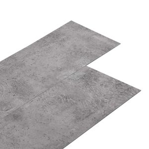 vidaXL Self-adhesive Flooring Plank Cement Brown 4.46 m&sup2; 32 pcs PVC