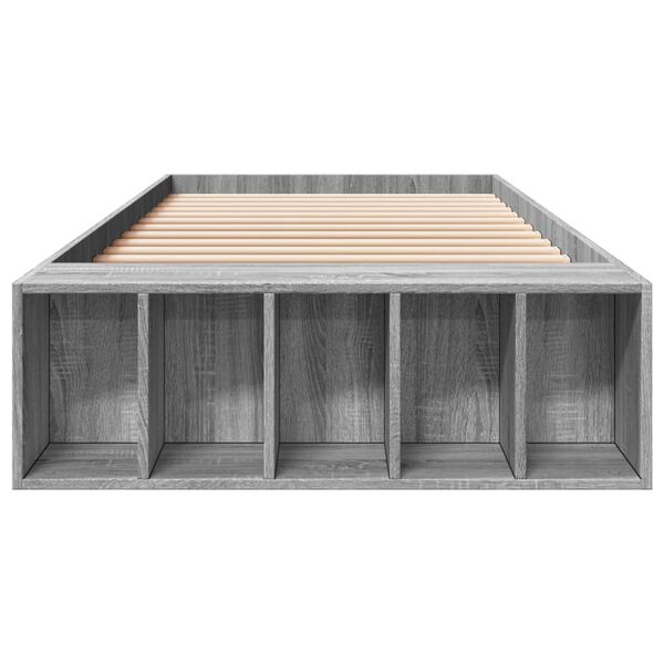 vidaXL Bed Frame without Mattress Grey Sonoma 90x190 cm Single