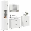 vidaXL Bathroom Furniture Set with Drawer 4 pcs White Engineered wood