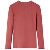 Kids' T-shirt with Long Sleeves Mock Turtleneck Burnt Red 116