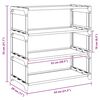 vidaXL Shoe Rack 4-Tier Grey 54x28x55 cm Non-woven Fabric