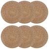 vidaXL Seagrass Placemets 6 pcs Natural 100% Seagrass