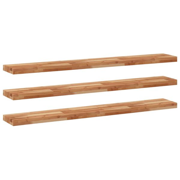 vidaXL Floating Shelves 3 pcs 160x20x4 cm Oil Finished Solid Wood Acacia