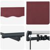 vidaXL Retractable Awning Burgundy 350 x 200 cm