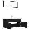 vidaXL Bathroom Furniture Set Black Engineered Wood