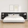 vidaXL Headboard with Cabinet 3 pcs Black Oak Engineered Wood