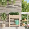vidaXL Garden Planter Beige 71 x 37 x 76.5 cm Solid Fir Wood