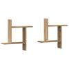 vidaXL Wall Shelves 2 pcs Artisian Oak 50x12x50 cm Engineered Wood