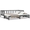 vidaXL Pull-out Day Bed without Mattress Grey 2x(90x190)cm