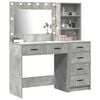 vidaXL Dressing Table Grey 78.5 x 41 x 135 cm Engineered wood