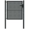 vidaXL Garden Gate Anthracite 100x100 cm Steel