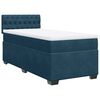vidaXL Box Spring Bed with Mattress Dark Blue 90x200 cm Velvet