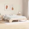 vidaXL Bed Frame Natural 200 x 200 cm Solid Pine Wood