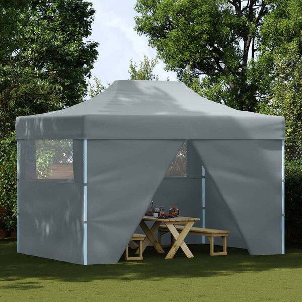 vidaXL Party Tent Folding Anthracite 291 x 431 x 315 cm Oxford Fabric