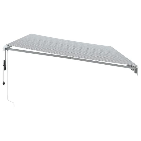 vidaXL Automatic Retractable Awning Anthracite&White 600x350 cm