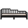 vidaXL Pull-out Day Bed without Mattress Black 2x(90x200) cm