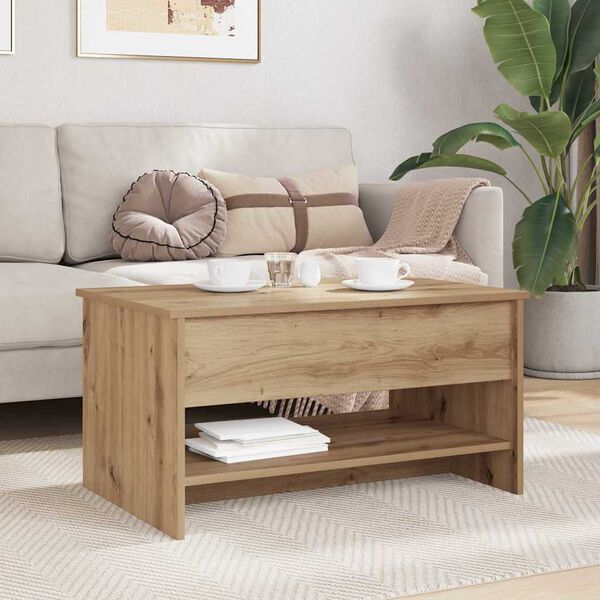 vidaXL Coffee Table Artisan Oak 80 x 50.5 x 41.5 cm Engineered Wood