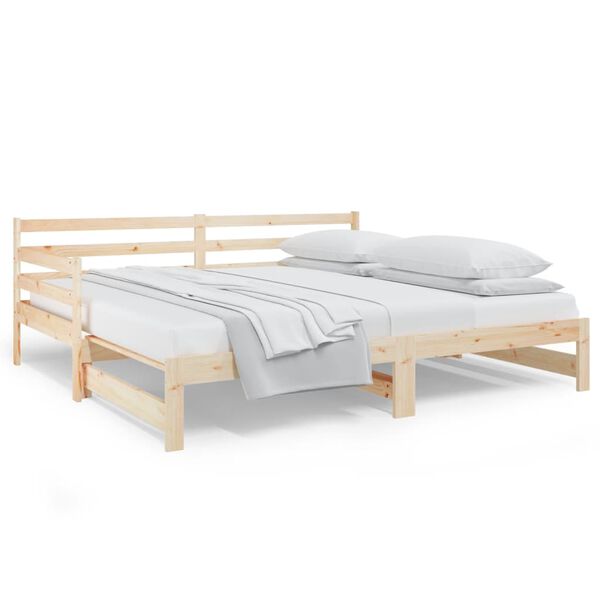 vidaXL Pull-out Day Bed without Mattress 2x(80x200)cm
