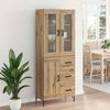 vidaXL Highboard with Drawer 2 pcs Artisan Oak Engineered Wood
