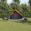 vidaXL Tents with Roof Grey and orange 220 x 233 x 184 cm Polyester