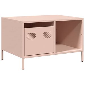 vidaXL Coffee Table Pink 68.5x50x43.5 cm Cold-rolled Steel