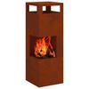 vidaXL Fire Pit Brown 35 x 35 x 100 cm Steel