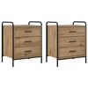 vidaXL Bedside Cabinet 2 pcs Artisan Oak 48 x 36.5 x 60 cm