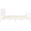 vidaXL Bed Frame without Mattress White 200x200 cm Solid Wood Pine