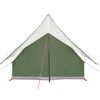 vidaXL Family Tent with Roof Green and White 220 x 220 x 184 cm