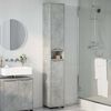 vidaXL Bathroom Cabinet with Shelf Concrete Grey 30.5 x 30 x 195 cm