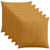 vidaXL Cushion Cover 6 pcs ALMELO Yellow 60 x 60 cm Corduroy