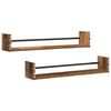 vidaXL Wall Shelf Wall-mounted 2 pcs Old Wood 80 x 16 x 14 cm