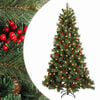 vidaXL Artificial Hinged Christmas Tree 150 cm 150 LEDs Warm White