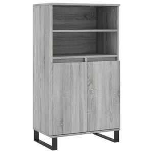 vidaXL Highboard Grey Sonoma 60x36x110 cm Engineered Wood
