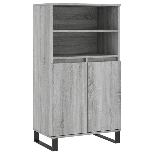 vidaXL Highboard Grey Sonoma 60x36x110 cm Engineered Wood