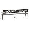 vidaXL Twin Garden Bench 246 cm Black Steel