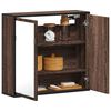 vidaXL Bathroom Mirror Cabinet Brown Oak 65x20x60 cm Engineered Wood