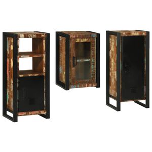 vidaXL Bathroom Furniture Set 3 pcs Multicolour Solid Reclaimed Wood